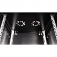 Шкаф 19" телекоммуникационный настенный, 15U 769x600х600 мм, дверь стекло, черный